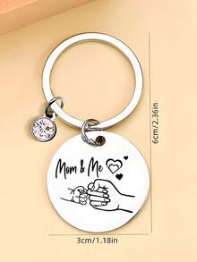 1 件不锈钢特殊钥匙扣，母亲节送给妈妈的礼物，温暖实用的钥匙扣圣诞节 - 彩色 - 查看 8