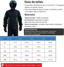 Impermeable Motociclista Hombre y Mujer, Chamarra para Motociclista Hombre y Pantalón Impermeable, con Reflejos, Entrepierna Amplia, Transpirable, Comodidad y Duradero - Negro - Ver 6