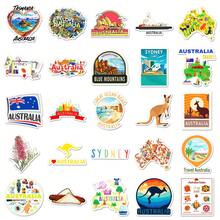 50pcs Australia Graffiti Stickers, Personalized Cross-Border Outdoor Travel Sydney Decor Luggage Skateboard Stickers