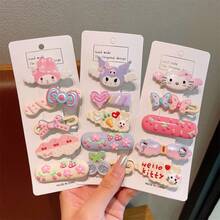 (Autorizzato) Nuovo Molletta per capelli Kuromi Katy Cat Meat Cinnamon Roll Meileti di Sanrio, raffinato accessorio per capelli di alta qualità per bambine, decorazione per capelli Sanrio, scelta perfetta per foto e check-in, regalo di compleanno, regalo di Natale
