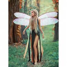 Dragonfly Wings For Adults Halloween Fairy Dragonfly Wings Costume Large Cosplay Dress Up Festive Party Favor{"Color_name":"WhiteDazzlingColor"} - 白色炫彩 - 查看 1