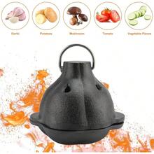 Asador de ajos de hierro fundido pre - sazonado, asador ahumador de hierro fundido, asadors de ajos de hierro colado con, asadors de melaza para hornos de cocina, barbacoas al aire libre - inicial - Ver 6