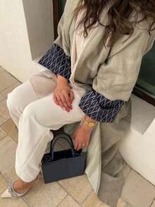 1件女款優雅經典長洋裝，適合慶祝場合與旅行，秋季度假 - 橄欖綠 - 查看 2