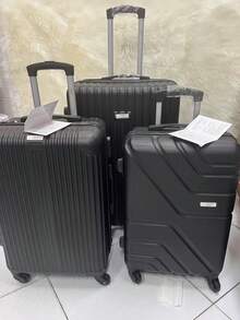 LARGE 40kg Travel Suitcase Large For Buses 360° Wheels POLYPROPYLENE Material - Preto - Xem 1