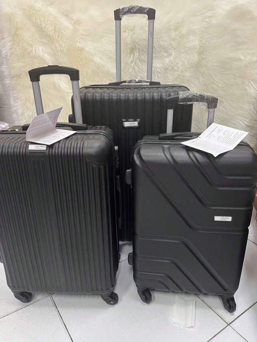 LARGE 40kg Travel Suitcase Large For Buses 360° Wheels POLYPROPYLENE Material - Preto - Xem 1
