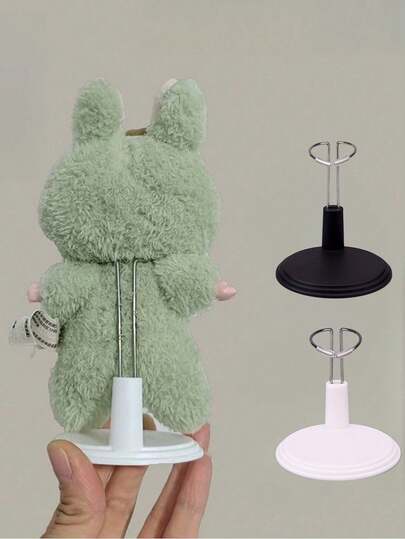 1 Pieza Base de soporte de muñeca de plástico transparente con soporte de sujeción compatible con muñecas Macaron de 1ra y 3ra generación, accesorio de soporte de exhibición para coleccionistas y entusiastas, perfecto para celebraciones de cumpleaños, Navidad, Halloween y bodas