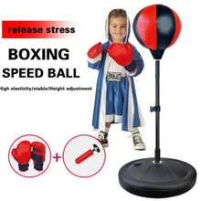 Punching Bag Adjustable Height Vertical Boxing Punch Stand For Training - Black - View 2