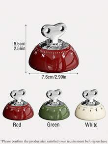 1 Piece Of Kitchen Specific Mechanical Timer, Cooking Countdown Timer, Baked Dessert Reminder, Magnetic Suction, Can Be Sucked On Metal Surfaces Such As Refrigerators, Range Hoods, Microwaves, Etc., Household Kitchen And Restaurant Mechanical Timer, Can Ring For 3-4 Seconds With Loud Sound - Multicolor - View 3