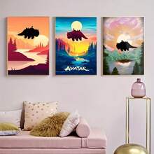 3pcs Canvas Wall Art Prints - Anime Themed Frameless Posters For Bedroom & Living Room Decor - Abstract Movie Inspired Home Decorations