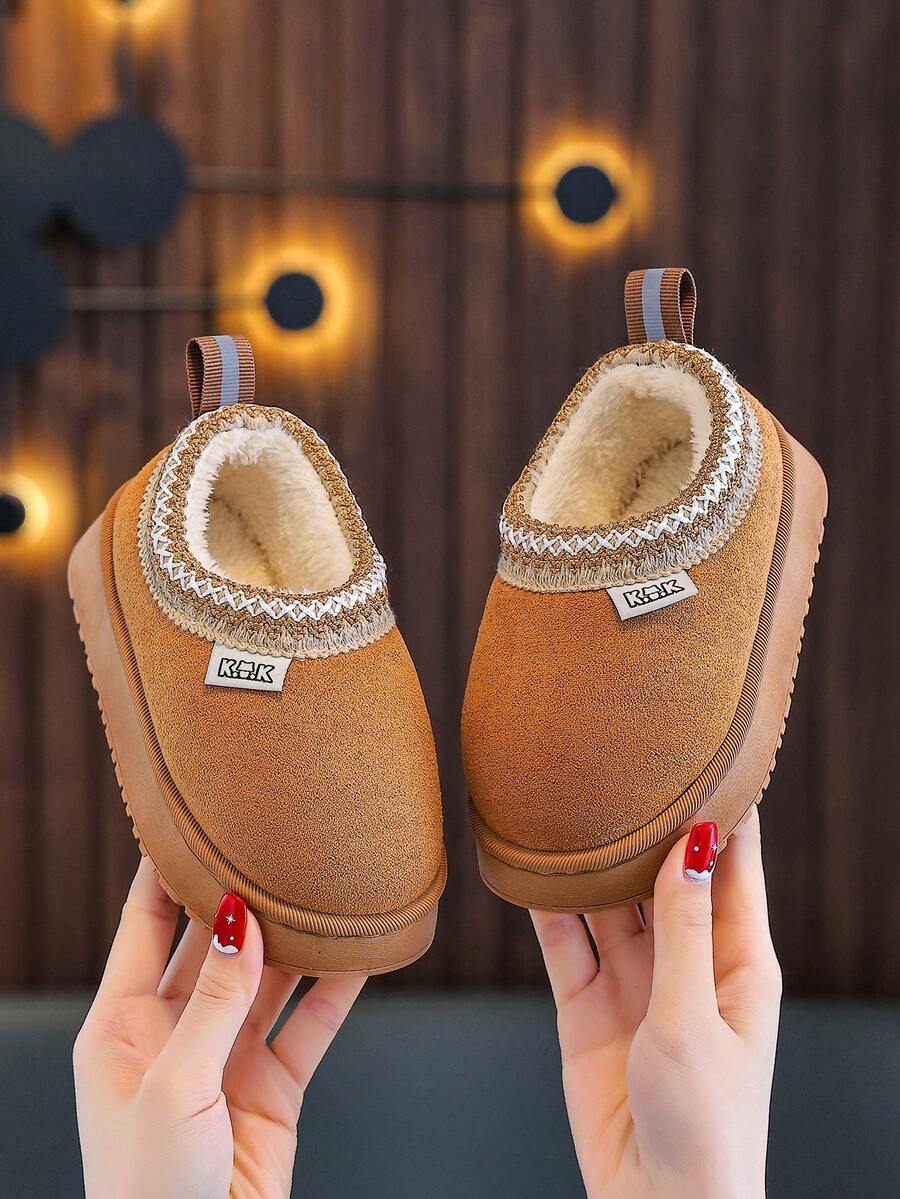 Children's Soft Bottom Slippers, Simple Casual Indoor Slippers For Daily Wear, Warm For Autumn/Winter
