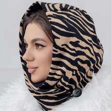 印花双层纽扣保暖帽，秋冬温暖好礼 - 彩色 - 查看 11