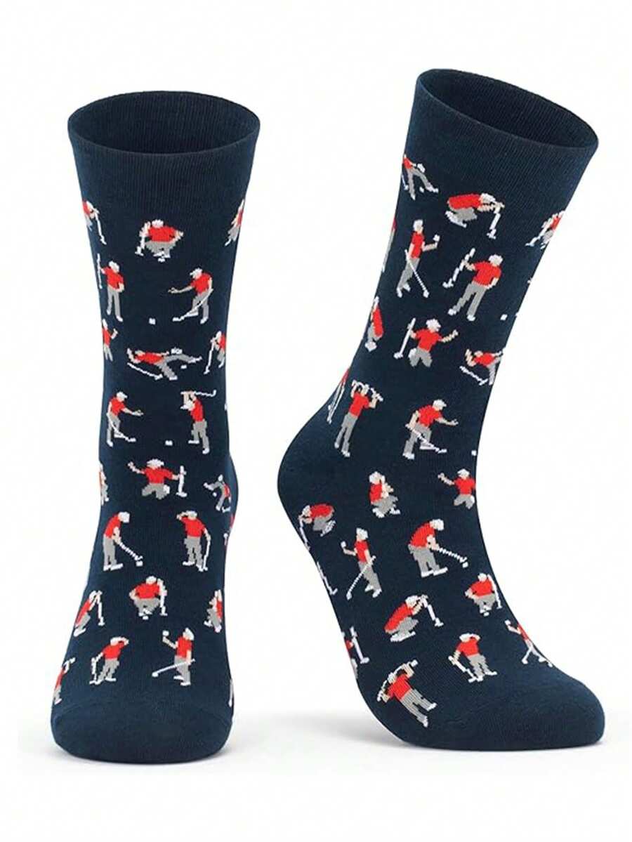 4 Pares de Meias de Golfe Engraçadas - Meias de Bola de Golfe Zangada - Presentes de Golfe Novidade para Homens, Azul Robin, Meias Engraçadas, Presentes de Meias Esportivas para Homens que Têm Tudo, Presentes para Ele, Presentes do Dia dos Namorados