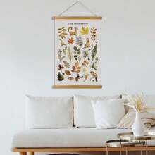 Vintage Hanging Posters, Decorative Flower Wall Art Prints, Printed On Linen With Wood Frames, Ready To Hang - Hedgerow Nature - View 6