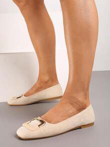 Soft Classic Ballet Flats Women's Casual Work/Office Spring/Autumn - Beige - View 4