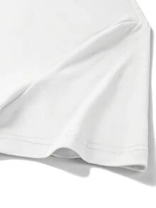 GRDR Men's Solid Color Round Neck Short Sleeve Casual Versatile T-Shirt - White - View 6