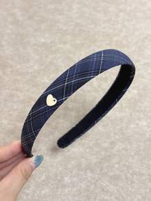 1pc Plaid Casual Polyester Headband, Versatile Plaid Headband For All Seasons, Hair Band, Hair Hoop ,Hairband For Women Hair Accessories Head Accessories - Multicolor - View 2