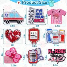 Nurse Charms, Nurse Accessories Bogg Bags, Insert Decorative Attachments Simply Beach - Nurse 9pcs - View 8