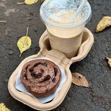 20/50pcs Disposable Paper Pulp Cup Sleeves, Coffee Cup Holders, Milk Tea Cup Trays, Tear-Off Double Cup Holders, Milk Tea & Coffee Cup Coasters, Suitable For Cafes And Milk Tea Shops - Multicolor - View 5