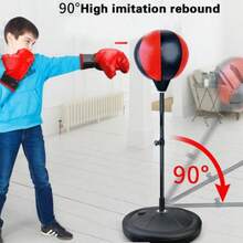 Punching Bag Adjustable Height Vertical Boxing Punch Stand For Training - Black - View 1