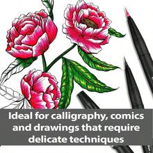 Arts Brush Sign Pen Artist Wallet Of 12 Assorted Standard Colours SESF30C12