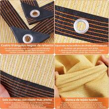 Malla Sombreadora, Toldo Rectangular, Lonas para Exteriores, Sombra Toldo para Jardin, 98 Sombra Exterior, Polietileno Alta Densidad para Patio Jardn, Piscina y Actividades al Aire Libre Negro, 4*6 - Beige + 4*6 - Ver 4