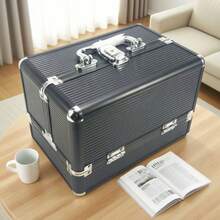 1 Hộp đựng đồ trang điểm di động đa năng có hai ngăn, Hộp đựng đồ trang điểm chuyên nghiệp rộng rãi được thiết kế cho mỹ phẩm và dụng cụ làm móng, Hộp đựng đồ trang điểm tiện lợi lý tưởng khi đi du lịch, ở nhà và những dịp đặc biệt, Món quà hoàn hảo cho những người đam mê làm đẹp và nghệ sĩ trang điểm, Giải pháp lưu trữ thời trang và tiện dụng cho tất cả các vật dụng làm đẹp thiết yếu của bạn - Nhiều màu - Xem 12