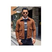 Men's Crew Neck Sweater Slim Fit Lightweight Sweatshirts Knitted Pullover For Casual Or Dressy Wear - 海軍藍/灰白提花 - 查看 5