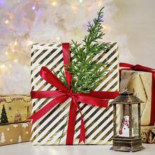 5 piezas Tallos de decoración de ramas de pino de Navidad Plantas artificiales Ramas falsas de eucalipto Tallo falso de eucalipto para ramos de boda Decoración del hogar y la habitación, Decoración de primavera y verano