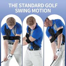 Swing Training Aid - Muscle Connection Swing Corrector Golfers, Arm Elbow Posture Trainer RightLeft Handed Beginners, Trainer Arm Band IndoorOutdoor Club Practice - 黑色 - 查看 4