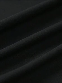 Nueva camiseta de manga corta suelta con estampado para hombres, camiseta interior casual y versátil, transpirable para deportes y actividades al aire libre, primavera/verano - Negro - Ver 4