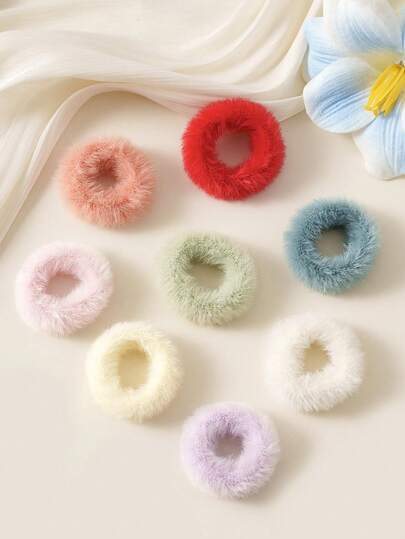 16pcs/Set Colorful High Elastic Soft Scrunchies Hair Ties, Hair Ropes, Hair Accessories For Women, Suitable For Daily Wear, Autumn/Winter