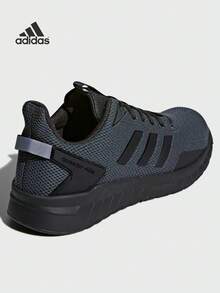 Adidas QUESTAR RIDE Challenge Mileage Smooth Running Mesh Sneakers, Men's Running Shoes With Dual-Color Mesh Upper, Cloudfoam Midsole, Contrast Heel Piece And 3-Stripes - Dark Green - View 6