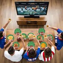 24 Pack Touchdown Plates Sets - Rugby Theme Party Supplies, Inch Disposable Dinner Dessert Paper Plate Tableware Tailgate Birthday Game Day Party Decorations Table Decor - 24 包 - 查看 7