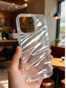 1pc Elegant Minimalist 3D Wavy Pattern Phone Case Compatible With IPhone 17/17Pro/17Promax/16promax/16/16pro/16plus/15/15promax/15pro/11/12/13/14promax/11pro/11promax/12pro/12promax/13pro/13promax/14pro/14promax, Creative & Sophisticated