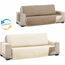 Martina Home Diamond - Funda de sofá Reversible (3 plazas, Acolchada), Color Beige - Burdeos - Ver 3