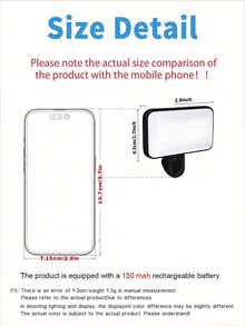 Portable Selfie Light Video Conference Lighting With Clip For Phone Camera, Clip On LED Light For Video Conference, 3 Lighting Modes, Rechargeable, Portable, Suitable For Laptops/Phones/Tablets/Zoom Call/Makeup Suitable For Selfies And Live Streaming, Portable Light,Take A Group Photo With Family And Children