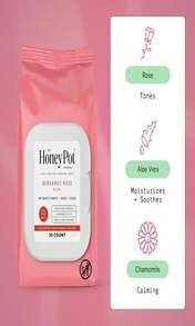 The Honey Pot Company - Feminine Wipes - Daily PH Balancing, Fragrance &Amp; Sulfate Free Wipes For Intimate Parts, Body, Or Face - Hygiene Products - Sensitive 30 Ct - MàuA - Xem 2