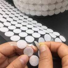 52 件/100 件/502 件双面胶黑白圆形紧固胶带，直径 1.5 厘米，多用途紧固胶带，适用于家庭、办公室、工艺品、服装，2 件/对 - 白色 - 查看 10
