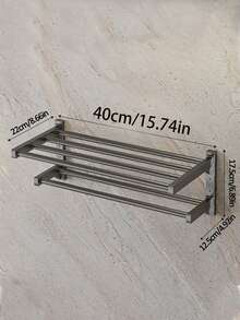 无孔毛巾架，浴室收纳架，毛巾挂钩，多功能壁挂式收纳架，家居浴室装饰，浴室收纳架，浴室配件，浴室工具 - 彩色 - 查看 10