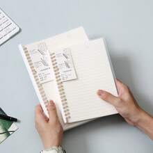 A5 Minimalist Removable Loose Leaf Notebook, Transparent B5 Spiral Bound Lined Notebook