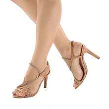 Sandália Feminina Salto Alto Fino Confortável Fashion Casual 1628