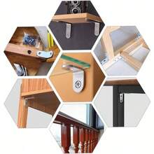 Soportes de Esquina en L, 50 pack Soportes de Acero Inoxidable en L para Estantes 90 Grados, con Tornillos Soporte de Esquina de Metal, Soporte de Angulo Recto Pequeo 20mm - 20 mm - Ver 4