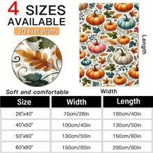 1 Stülange weiche Plüschflanelldecke - Herbst-Ernte-Kürbisse & Herbstblätter in Orange, Pink, Blau, Grün,, Beige - Ganzjahresdecke für Couch, Bett, Camping, Strand - Maschinenwaschbar, gemütliche Wohnkultur Geschenk für Thanksgiving, Weihnachten, Muttertag, Vatertag - zeitgenössische Bettdecke oder dekorativer Akzent, süße Decke, blaue Wurfdecke für Couch, dicke Decke für den Winter, große Decke, dicke Decke