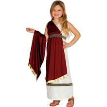 KIWI Roman Children's Costume, Includes Ancient Lady With Toga And Belt, Available In Multiple Sizes, Perfect For Themed Parties, School Performances, And Historical Celebrations - Multicolor - View 1