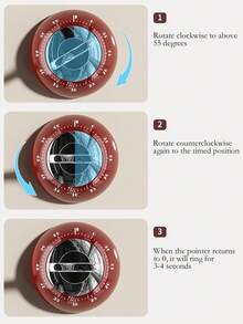 1 Piece Of Kitchen Specific Mechanical Timer, Cooking Countdown Timer, Baked Dessert Reminder, Magnetic Suction, Can Be Sucked On Metal Surfaces Such As Refrigerators, Range Hoods, Microwaves, Etc., Household Kitchen And Restaurant Mechanical Timer, Can Ring For 3-4 Seconds With Loud Sound - Multicolor - View 7