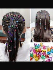 Hip-Hop Dreadlocks Schmuckring Haarknopf Afrikanische Perücke Zöpfe Dreadlocks Haarzubehör Metallknopf zum Selbermachen für Dreadlocks Zöpfe, lockiges Haar, Haarkurler, Haarlocken ohne Hitze, Haarkurler, Lockenwickler, Haarlockenzubehör, Reise, Haarpflege, Friseurausrüstung