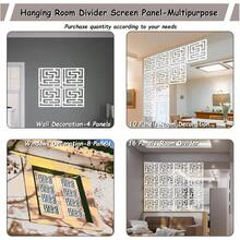 Lchen Hanging Room Divider Panel10 Pieces Hanging Wall Divider Room Partition WoodPlastic Thick Hanging Panel Screen Home Office Decoration MLS10Panels - Trắng-ml - Xem 4