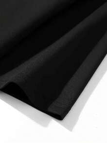 Women's Hallowellen Teacher Print Oversized Cotton T-Shirt, Soft And Breathable, Comfortable And Fitted With A Crew Neckline, 220g - Black - View 4