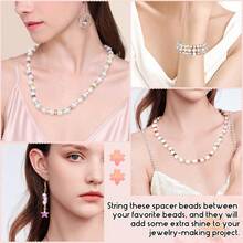 50/100/200Pcs 8mm Christmas Rhinestone Glass Spacer Beads For DIY Jewelry Making, Suitable For DIY Bracelets Necklaces And Craft Gifts, Christmas Gifts