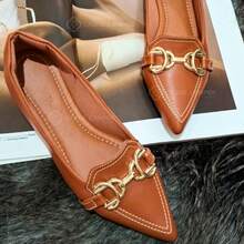Women's Pointed Toe Flats Casual Comfortable Women's Pointed Toe Shoes - 駝色 - 查看 5